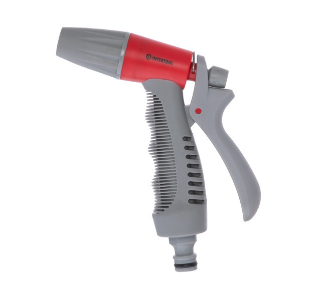 Пістолет-розпилювач для поливу, 3 режими, плавне регулювання потоку води, матеріали: ABS, PP, TPR, Brass INTERTOOL GE-0015 Київ - фото 1