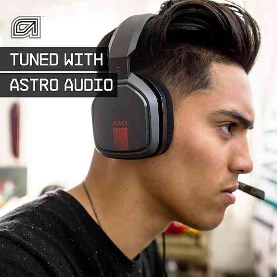 Игровая гарнитура ASTRO A10 проводная, черная/красная, 3.5мм, совместимая с Xbox, PS5, ПК, наушники  Киев