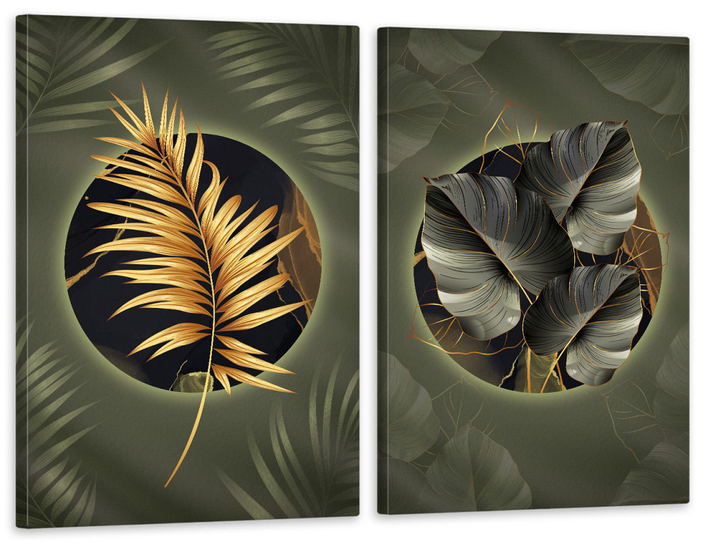 Модульная картина в гостиную / спальню   Пальмове листя  TLV-2_063 90x132 см Київ - фото 1