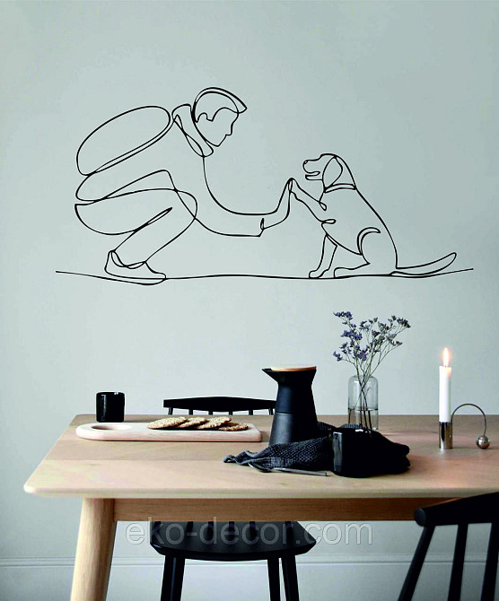 Декоративное настенное Панно «Домашний питомец» Декор на стену 110*52 см, Черный Киев - изображение 3