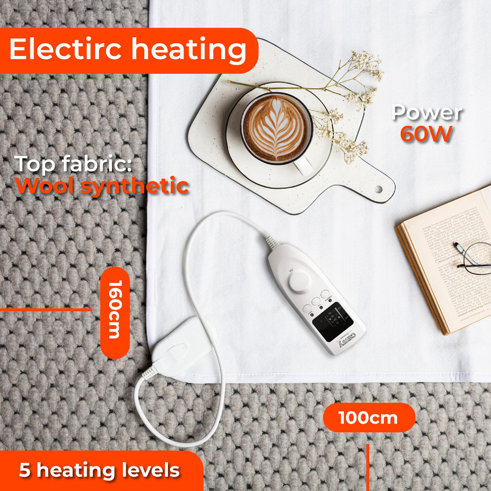 Електропростирадло Camry CR 7422 з таймером 60 Вт/ 160x100/ 5 рівнів нагріву/ автовимкненння Винница - изображение 4