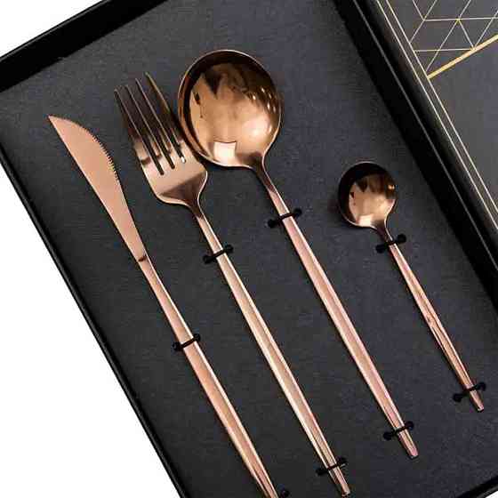 Набор столовых приборов на 6 персон, 24 предмета, бронза Киев