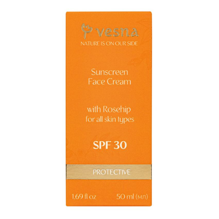 Солнцезащитный крем для лица с шиповником SPF 30 Vesna 50 мл Киев - изображение 5