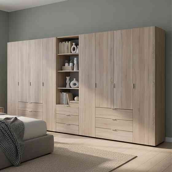 Шкаф для одежды Гелар Doros Дуб сонома 4+4ДСП с пеналом 370х49.5х203.4 (DRS-011933) Днепр