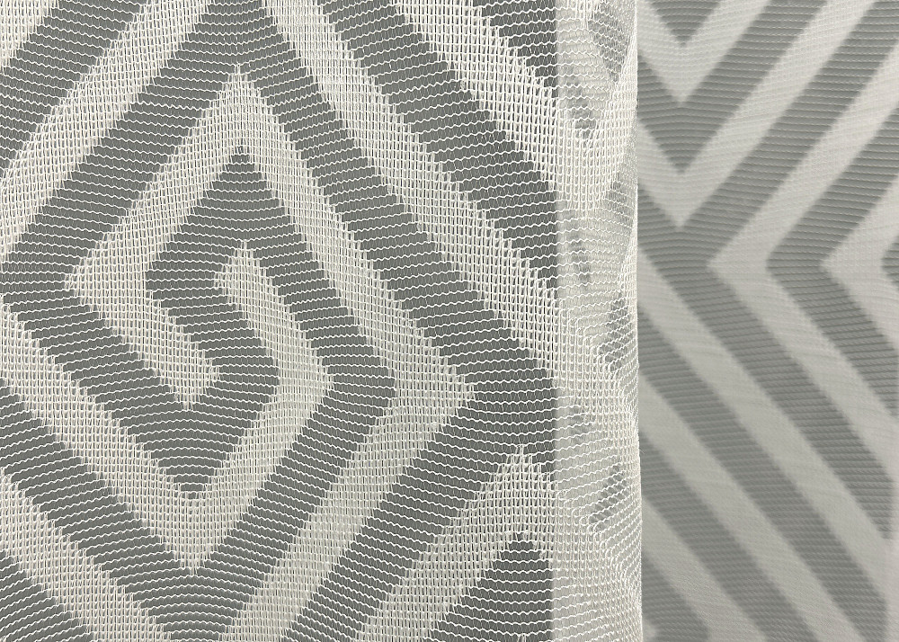 Тюль VR-Textil 1556т Ромб Меандр Жакард Молочний 200х270 см (42-0845) Київ - фото 6