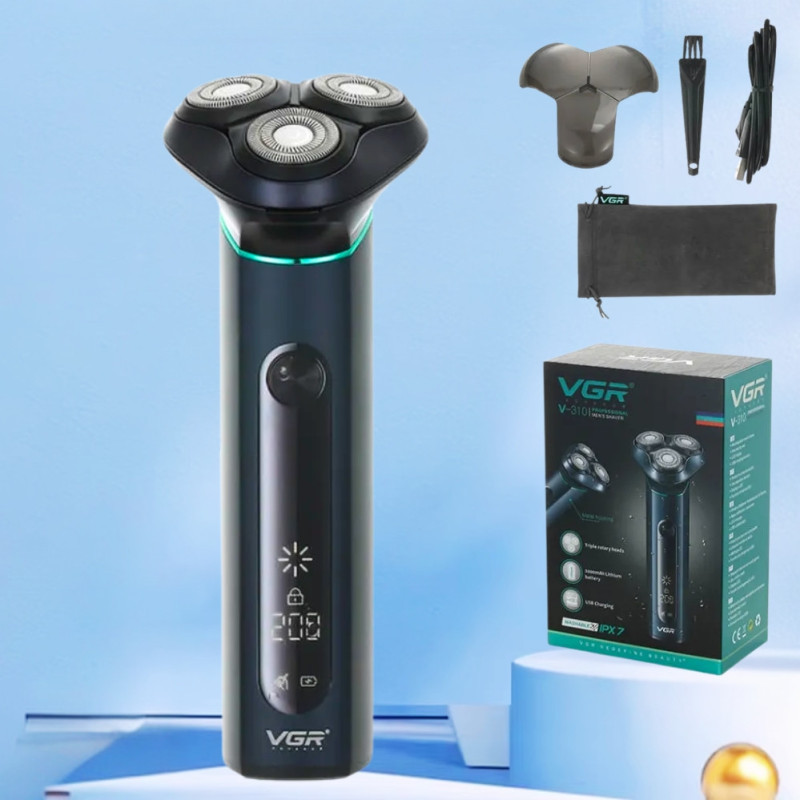 Водонепроницаемая электробритва VGR V-310 для влажного и сухого бритья, 2000 мАч,LED индикация Одесса - изображение 1
