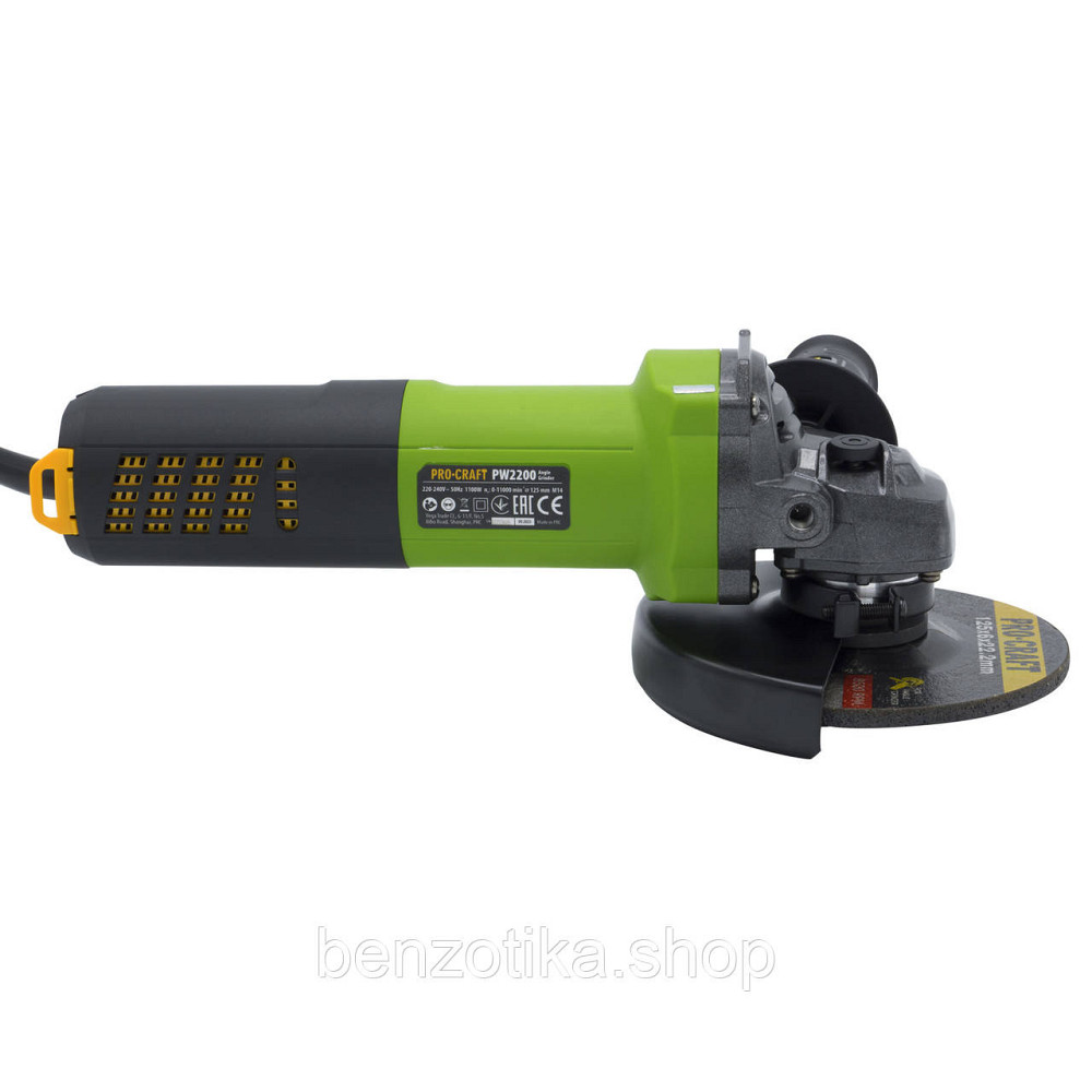 Кутошліфувальна машина безщіткова Procraft PW2200 125 мм + Диск Procraft CD125x1.0b 10 шт/уп Київ - фото 3