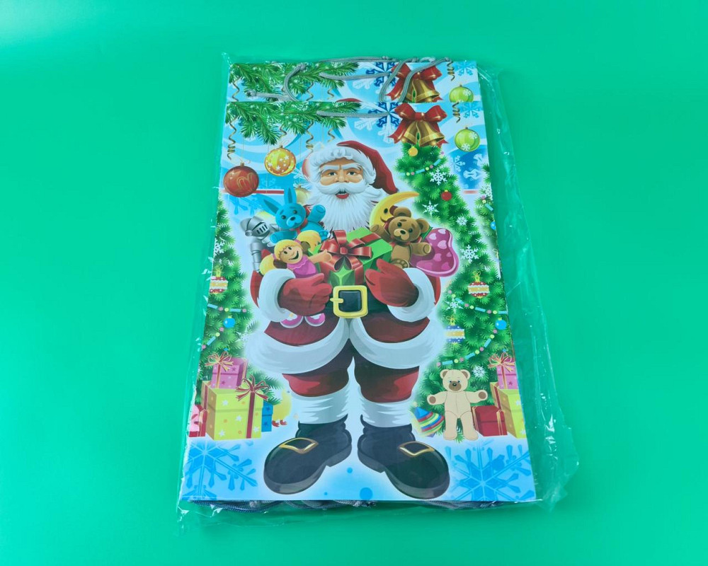 Новорічний,картонні пакети з ручками Гігант вертикальний 30х47х12-025 (12 шт) Харків - фото 2