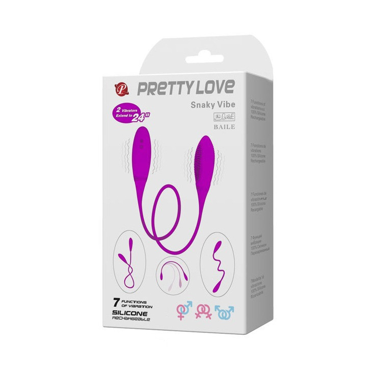 Вібратор із силікону для подвійної стимуляції Snaky Vibe Sex Aura Київ - фото 9