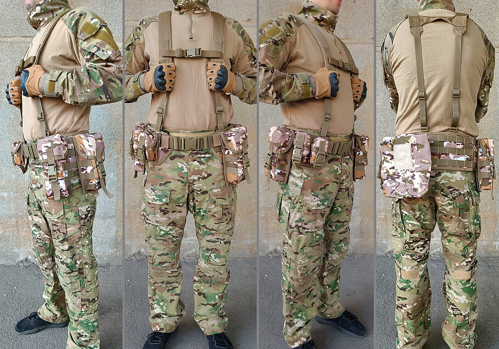 Розвантажувальний пояс тактичний (РПС) з комплектом підсумків (5 шт) Palianytsia Advanced Multicam Arid степовий Коломия - фото 3