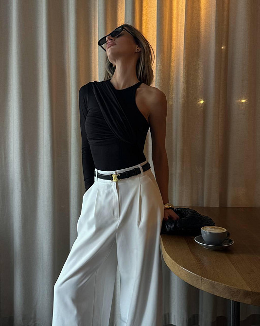 Женский стильный боди с драпировкой турецкая вискоза Одесса - изображение 3