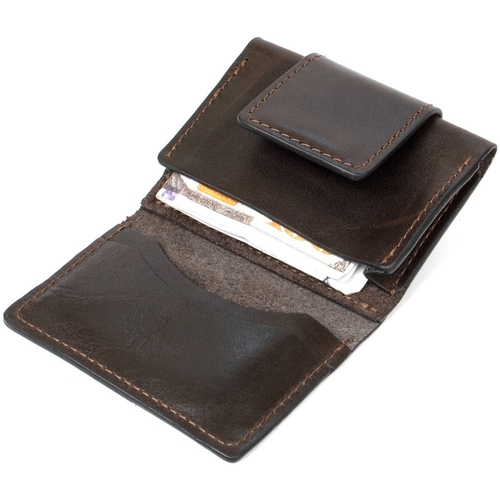 Кожаная визитница GRANDE PELLE 11410 Темно-коричневый Киев - изображение 6