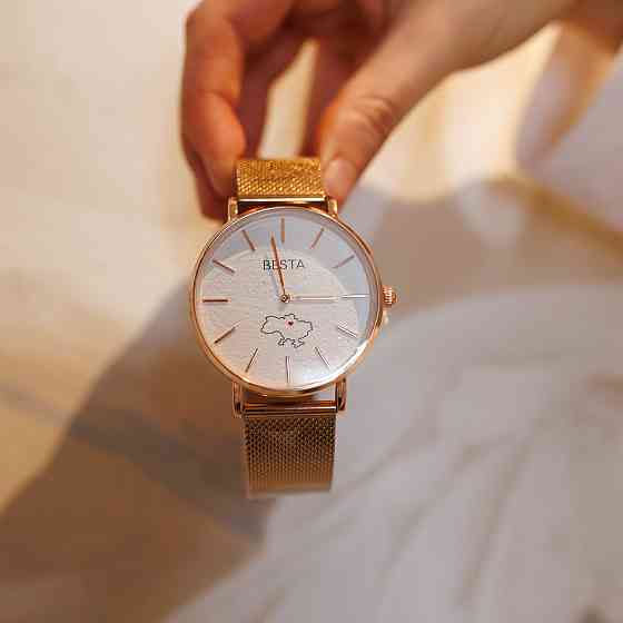 Часы женские наручные Besta Love UA Beige Flower (2 ремешка) Винница