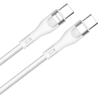 Дата кабель USB-C to USB-C 1.0m (PD Fast Charging 240W) 5А white ColorWay (CW-CBPDCC065-WT) Вінниця - фото 1