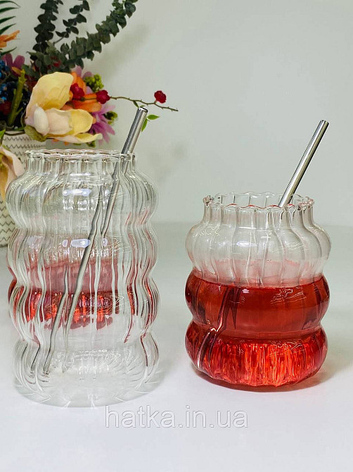 Склянка скляний "Істамбул" 580 мл 102-495 прозорий фігурний для дому та ресторану Київ - фото 3