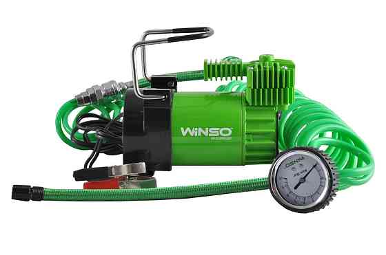 Автомобільний компресор WINSO 126000, 10 Атм, 40 л/хв, 200 Вт, кабель 3 м, шланг 5,7 м (8 шт/ящик) Ковель