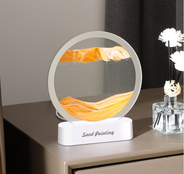 Песочная картина, Рамка с кварцевым песком КРУГЛАЯ, ПОДСВЕТКА, рамка для релакса КРАСНАЯ Кременчуг - изображение 6