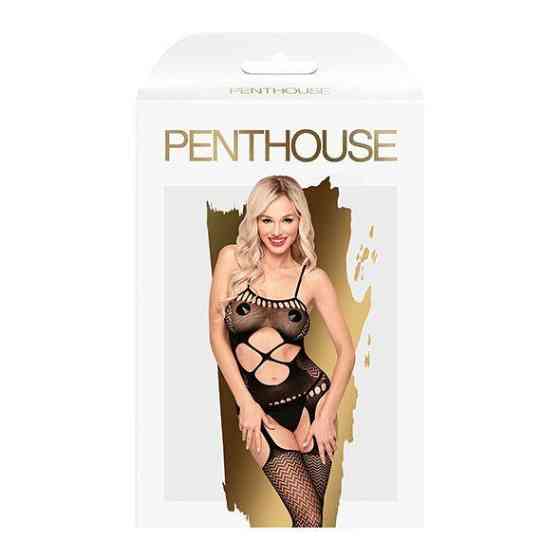 Бодістокінг з вирізом на животику Penthouse - Hot Nightfall Black XL Sex Aura Київ