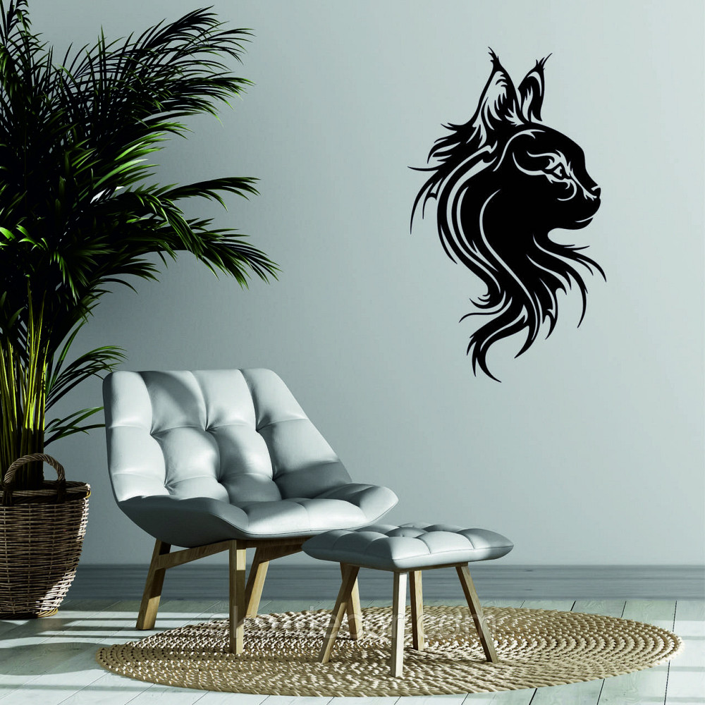 Декоративное настенное Панно «Кот» Декор на стену 110*66 см, Черный Киев - изображение 6