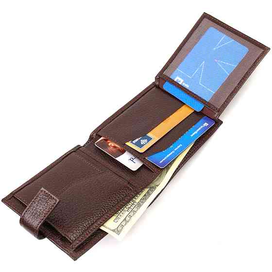 Гарний горизонтальний гаманець для чоловіків з натуральної шкіри флотар CANPELLINI 21891 Коричневый Київ