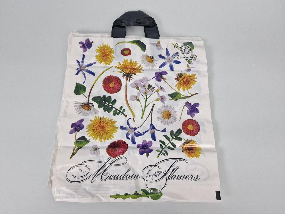 Пакет із петльовою ручкою 40*45(65 мкм)"Квіти Репако (25 шт.) Харків - фото 1