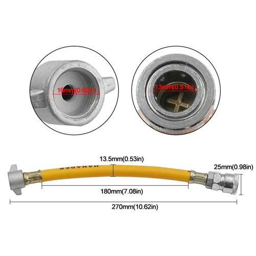 Шланг для подкачки колес быстросъем барашек М16 30см, гибкий Винница - изображение 5