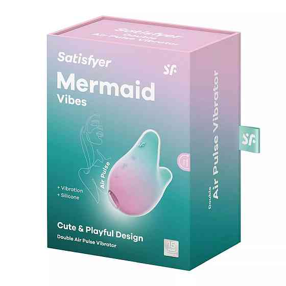 Вакуумный клиторальный стимулятор Mermaid Vibes mint/pink Sex Aura Киев
