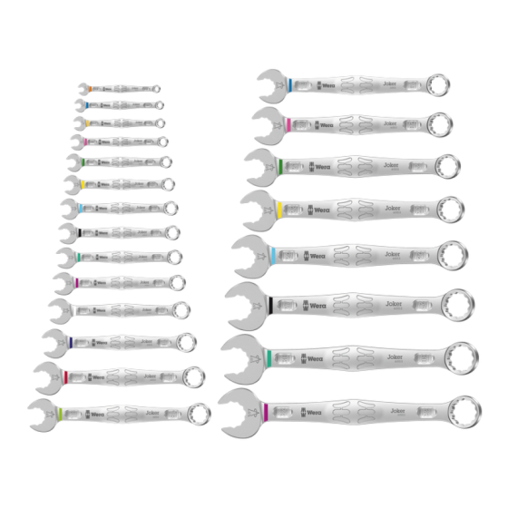 Набір ключів комбінованих Wera 5.5-32мм 22шт., кут нахилу 7,5°, без чохла, Wera 6003 Joker 22 Set 1 05020232001 Одеса