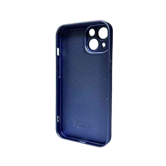 Чохол для смартфона AG Glass Matt Frame Color Logo for Apple iPhone 14 Navy Blue Киев