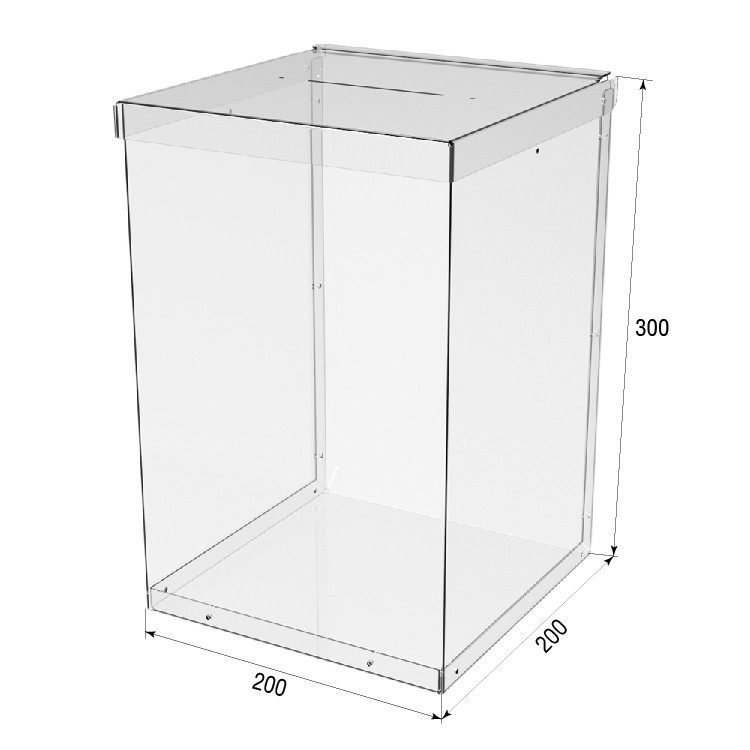 Ящик EKOSTAR без замка для пожертвований и сбора денег 200x200x300. Объем 12 литров Киев - изображение 4