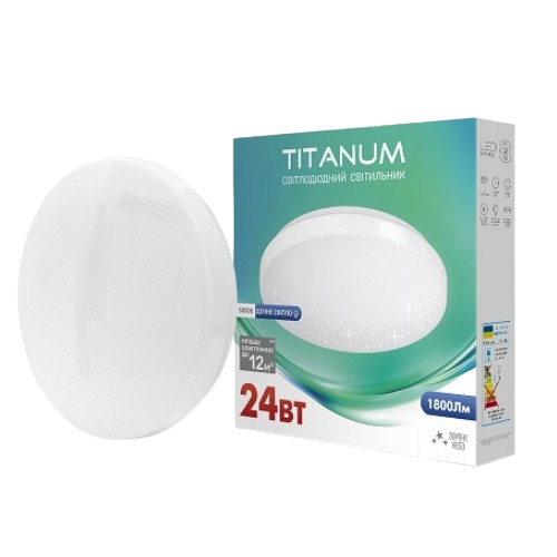 LED Світильник настінно-стельовий 24W 5000К 220V Зоряне небо TLCL-245S Titanum Житомир