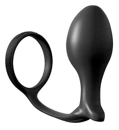 Анальная пробка с эрекционным кольцом - AFC Ass-Gasm CockRing Advanced Plug Sex Aura Киев