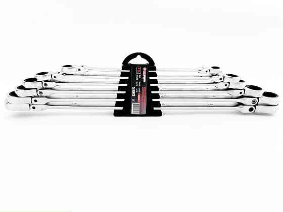 Набір ключів накидних екстра довгих тріскачкових, з шарнірами 6пр.(8х9, 10х11, 12х13, 14х15, 16х18, 17х19мм), Одеса