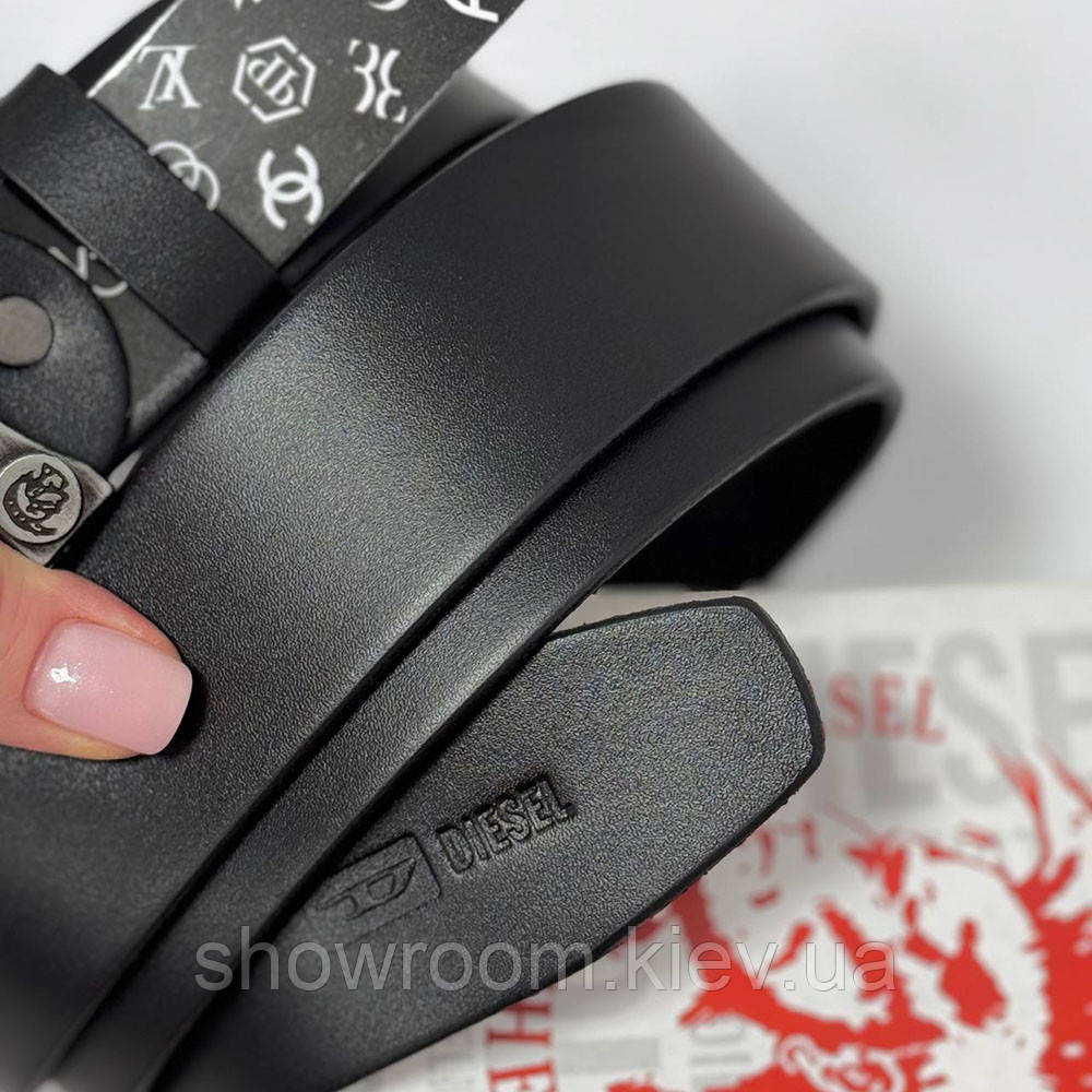 Мужской кожаный брендовый ремень Diesel (3840) Киев - изображение 3