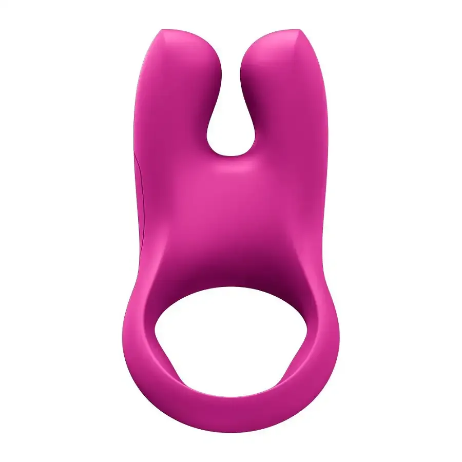 Эрекционное виброкольцо с двойной стимуляцией клитора Fun Factory NŌS CLASSIC Magenta, 2 мотора Львов - изображение 3