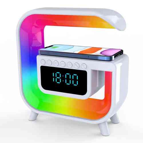Аккумуляторный ночник G-Smart G30 RGB с часами, Bluetooth колонкой и зарядкой для телефона Винница