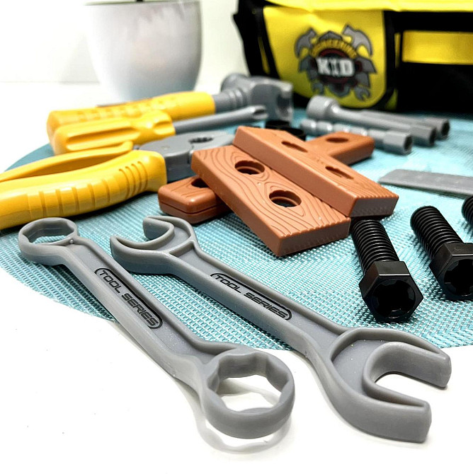 Набір інструментів шуруповерт молоток гайки викрутка у валізці Жовтий (T013) Чернігів - фото 4