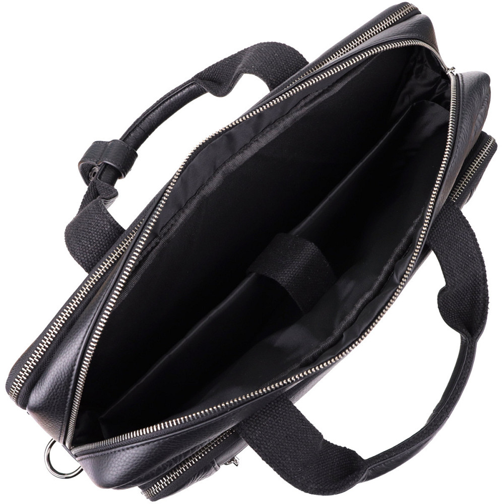 Портфель для чоловіків з натуральної шкіри Vintage 23042 Чорний Київ - фото 10