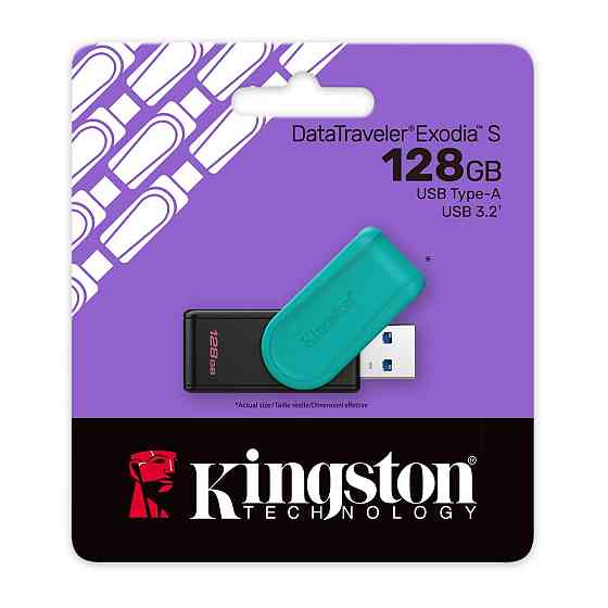 Flash Drive Kingston DTXS 128GB USB 3.2 Gen 1 DataTraveler Exodia S (7128636) Киев