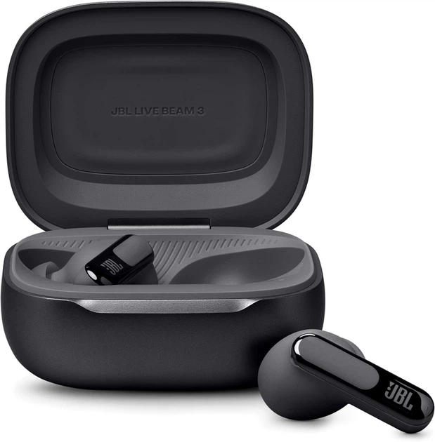 Навушники JBL Live Beam 3 Black Bluetooth з сенсорним дисплеєм кейсу, ANC, Hi-Fi звук, до 24 год, бездротова зарядка Київ - фото 6