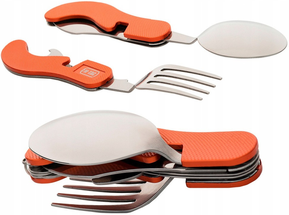 Багатофункціональний складаний Мультитул (Вилка ,Ложка ,Ніж ,Відкривалка) 4в1 M-Tac (60012035) Нержавіюча сталь Нововолинськ - фото 1