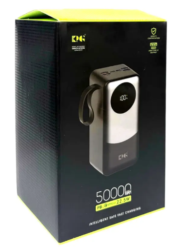 Зовнішній акумулятор Power Bank KP KPG-502 50000 мАг 22.5W QC3.0, 4USB+2Type-C, дисплей Одеса - фото 9