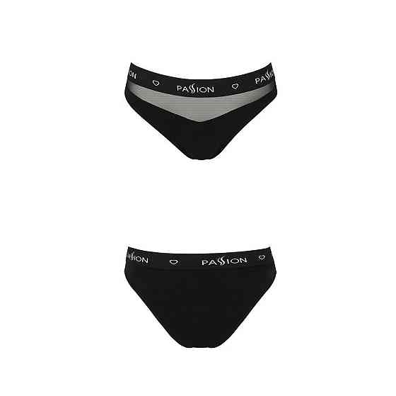 Трусики з прозорою вставкою Passion PS006 PANTIES S, black Sex Aura Київ