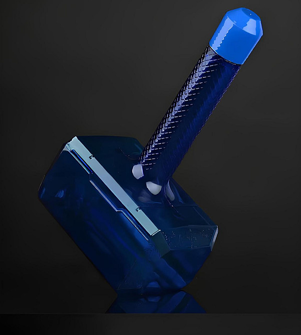 Пляшка для води RESTEQ у формі Молота Тора Mjolnir об’ємом 1.7 літра синього кольору — спортивна пляшка Marvel для фітнесу, Київ - фото 5