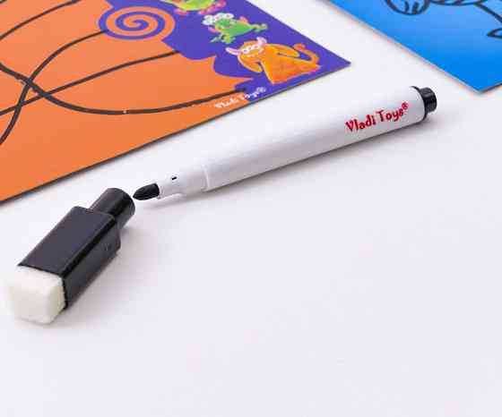 Розвиваюча гра для малюків «Пиши та витирай. Монстрики »VT5010-18 з маркером Вінниця