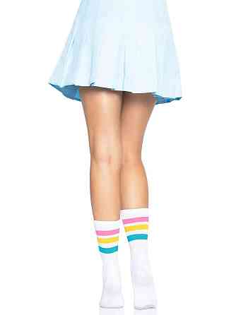 Шкарпетки жіночі в смужку Leg Avenue Pride crew socks Pansexual, 37–43 розмір Sex Aura Київ