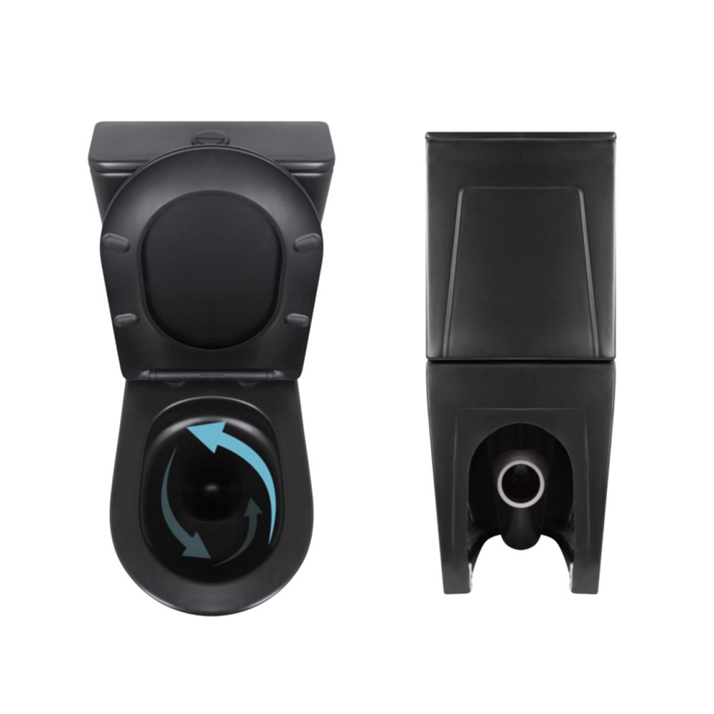 Акционный набор: Унитаз напольный Robin Ultra Quiet QT13226083AMB 660x360x855 Black + Биде напольное Robin QT13442141CMB Киев - изображение 5