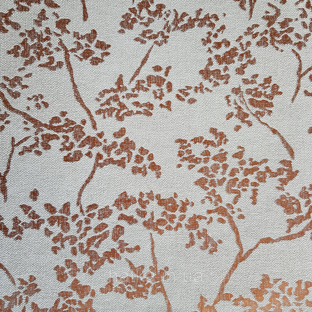 Шпалери вінілові на флізелін Marburg New Spirit Schoner Wohnen листя гілки золотисті квіти на сіро рожевому Київ - фото 2