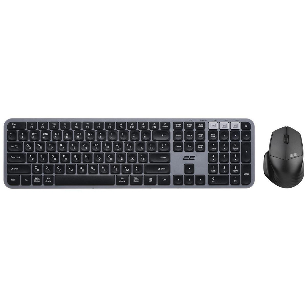 Комплект (клавіатура, миша) бездротовий 2E MK440 Grey/Black (2E-MK440WBGR_UA) Сірий Харьков - изображение 1