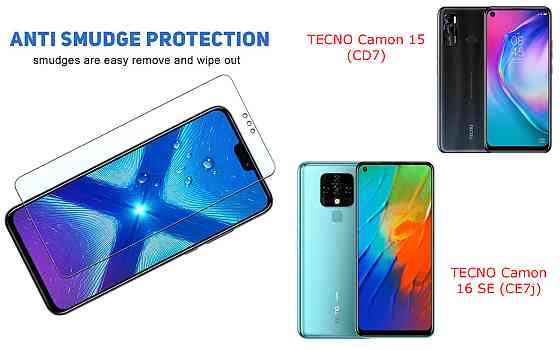 Защитное стекло NeoGlass для TECNO Camon 15 (CD7), 16 SE (CE7j) – ультрапрозрачное и устойчивое Киев